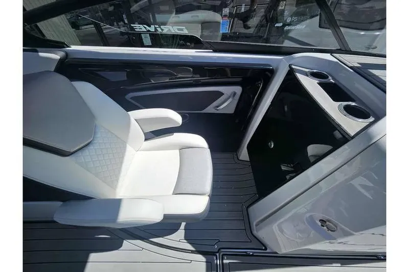 Slide: The Image of 2023 Yamaha Boats 252SD interior with sleek seating and modern design. - 3