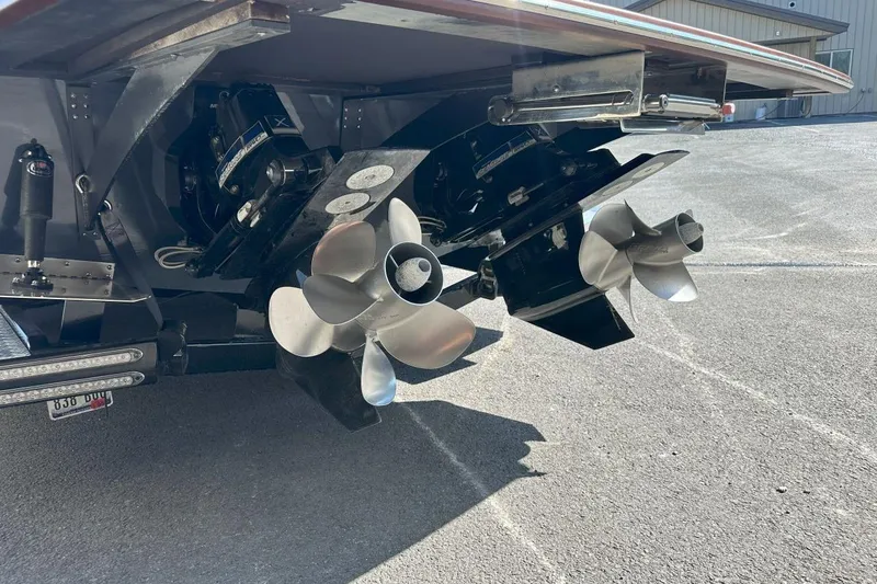 Slide: The Image of Propellers of a 2017 StanCraft 320 Rivelle boat, showcasing intricate engineering details. - 24