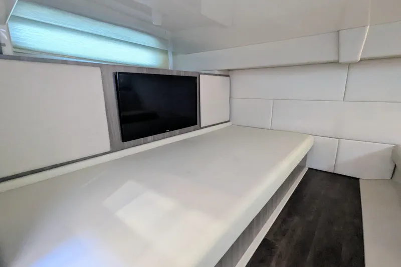 Slide: The Image of Luxurious interior of 2021 Regal 36 Grande Coupe with modern seating and sleek design. - 39