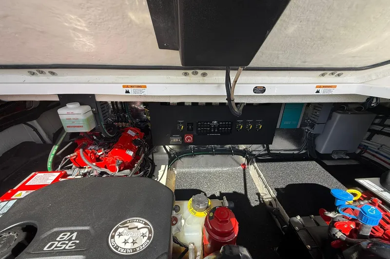 Slide: The Image of Control panel on 2021 Regal 36 Grande Coupe featuring Dometic system and switches. - 47