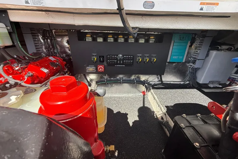 Slide: The Image of Engine compartment of 2021 Regal 36 Grande Coupe with Volvo Penta engine. - 49