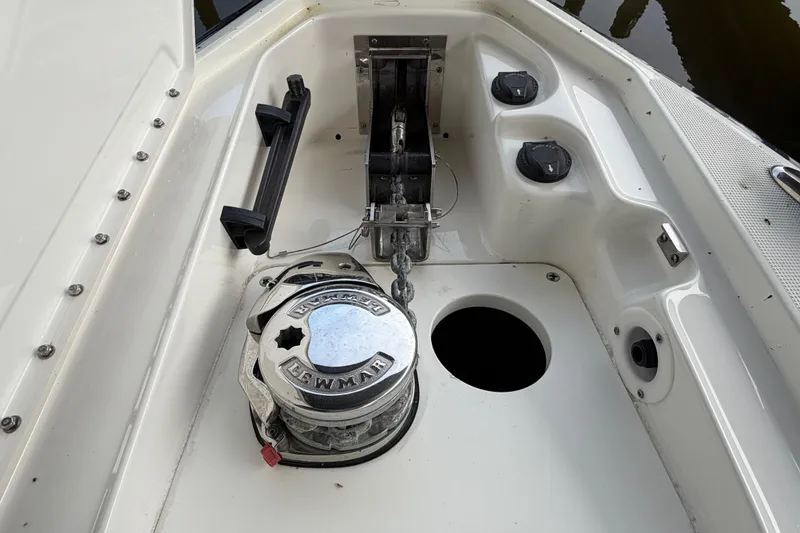Slide: The Image of 2017 Formula 350 Crossover Bowrider anchor system with Lewmar windlass. - 23