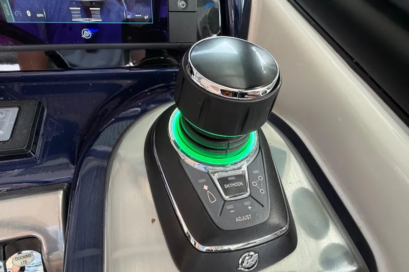 Slide: The Image of Joystick control panel on 2017 Formula 350 Crossover Bowrider boat dashboard. - 25