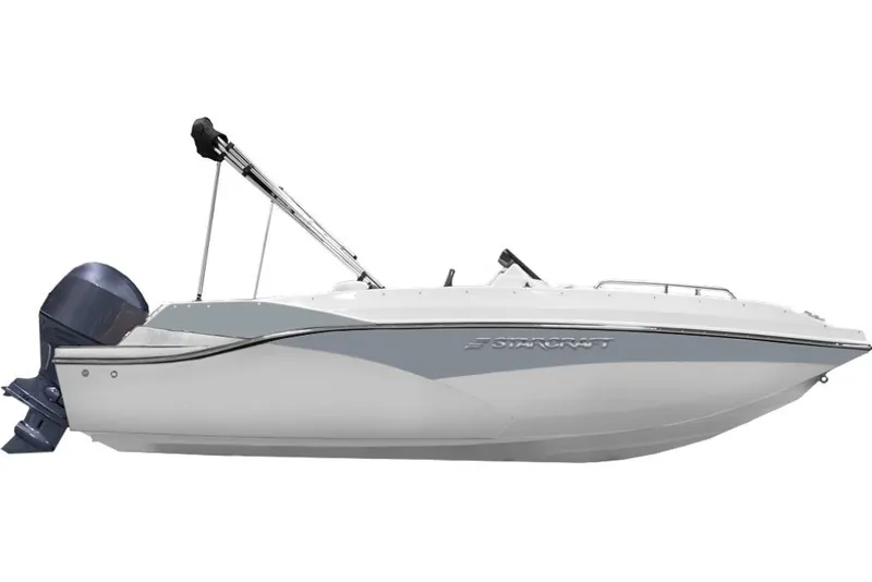 The Image of 2026 Starcraft SVX 191 OB boat, sleek design with outboard motor. - 1