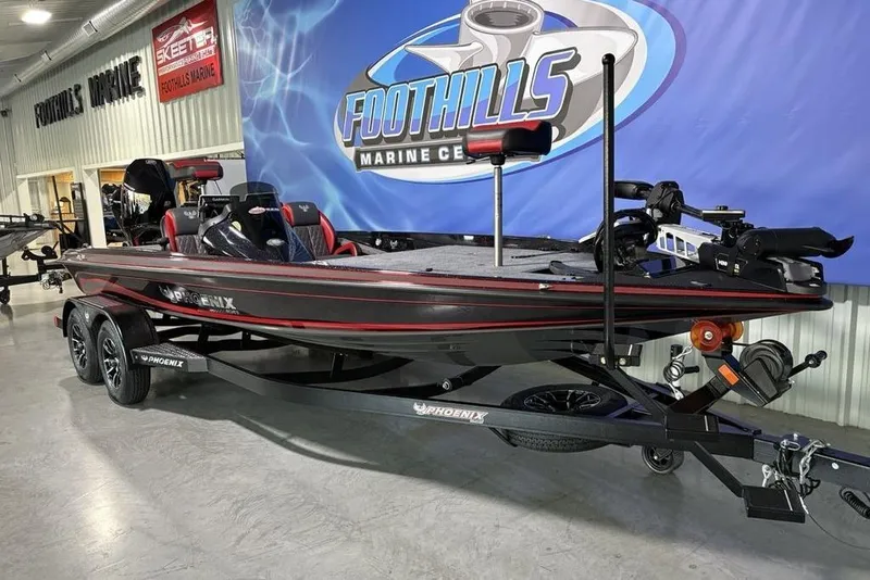 Slide: The Image of 2026 Phoenix 721 ZXL bass boat displayed at Foothills Marine Center. - 4