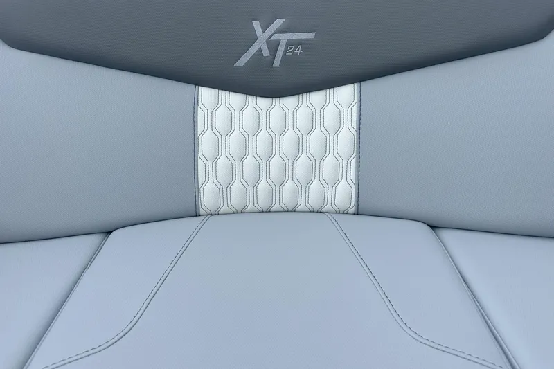 Slide: The Image of 2025 MasterCraft XT24 boat seat with elegant stitching and modern design. - 5