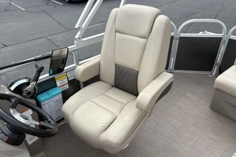 Slide: The Image of Captain's chair on 2021 Sun Tracker Party Barge 20 DLX pontoon boat. - 20