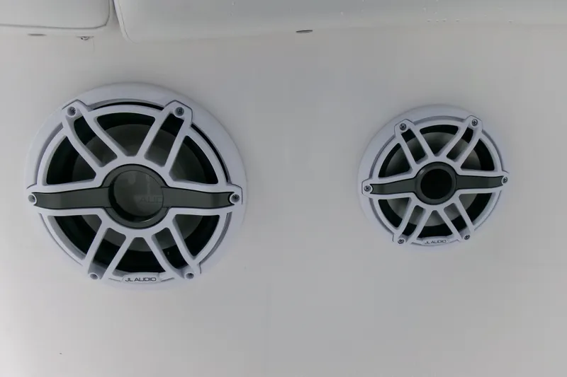 Slide: The Image of JL Audio speakers on 2026 Sea Fox 288 Commander boat. - 17