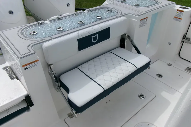 Slide: The Image of 2026 Sea Fox 288 Commander boat with foldable seating and sleek design. - 21