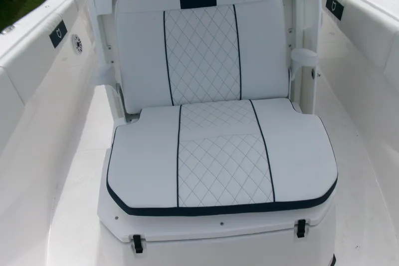 Slide: The Image of 2026 Sea Fox 288 Commander boat seat with diamond-stitched upholstery. - 22