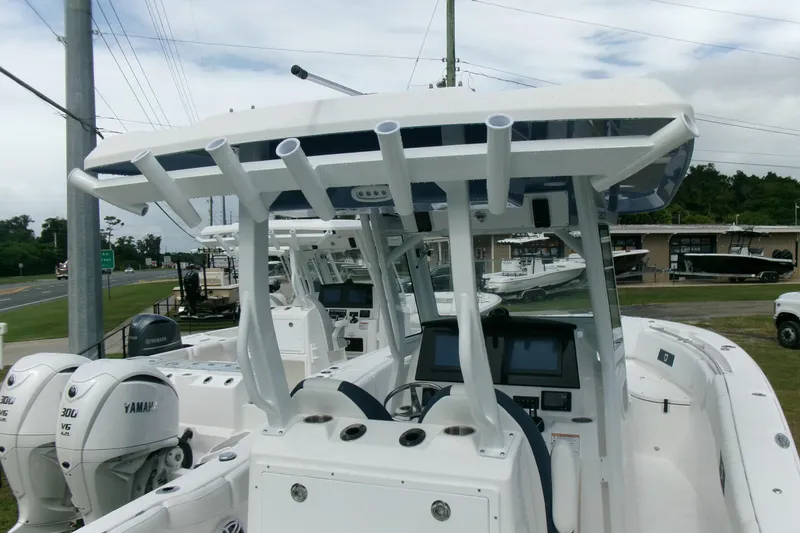 Slide: The Image of 2026 Sea Fox 288 Commander boat with dual Yamaha engines and advanced navigation system. - 7