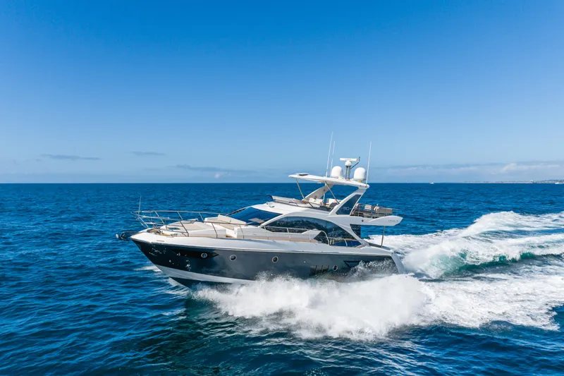 Slide: The Image of Azimut Fly 50 yacht cruising on open sea, 2015 model. - 10