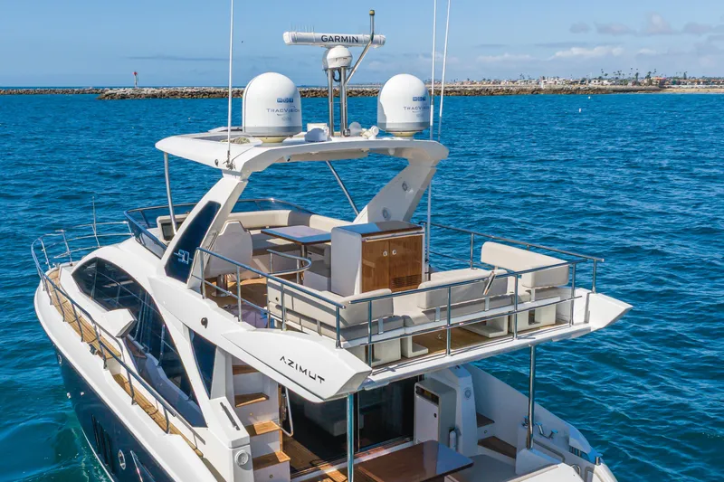 Slide: The Image of Azimut Fly 50 yacht, 2015 model, cruising on blue ocean waters. - 3