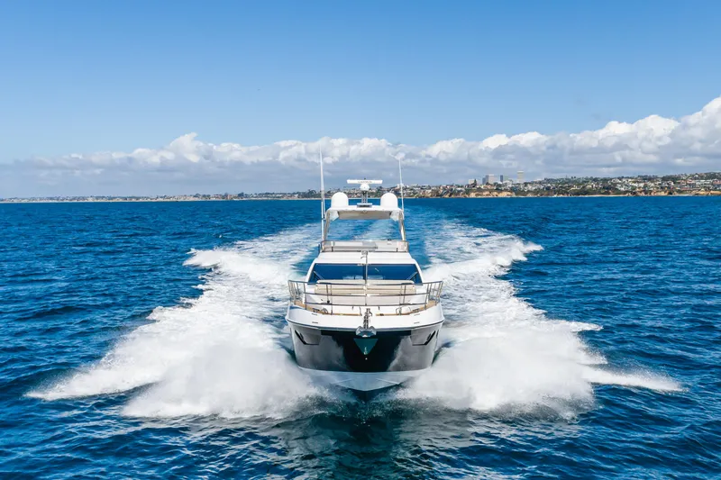 Slide: The Image of Azimut Fly 50 yacht cruising on open sea, 2015 model. - 9