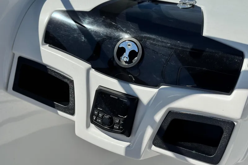 Slide: The Image of Dashboard of 2020 Tahoe 500 TF boat with Kenwood audio system. - 21