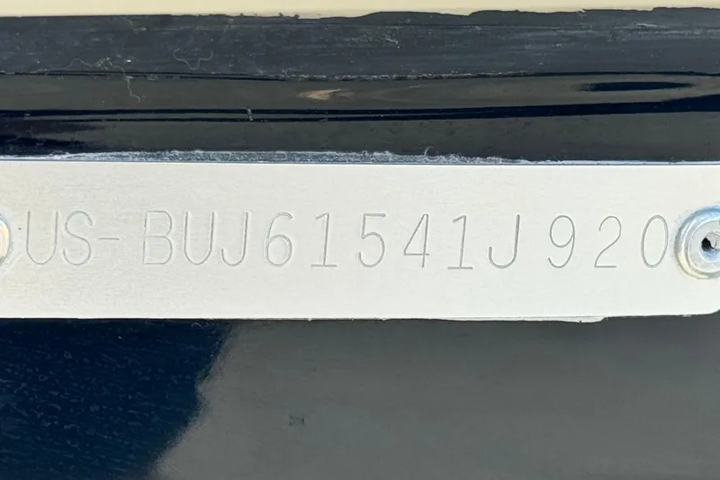 Slide: The Image of Hull identification number on a 2020 Tahoe 500 TF boat. - 32
