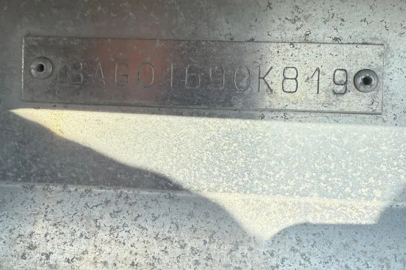 Slide: The Image of 2019 Bentley Pontoons 223 Cruise identification plate with serial number. - 12