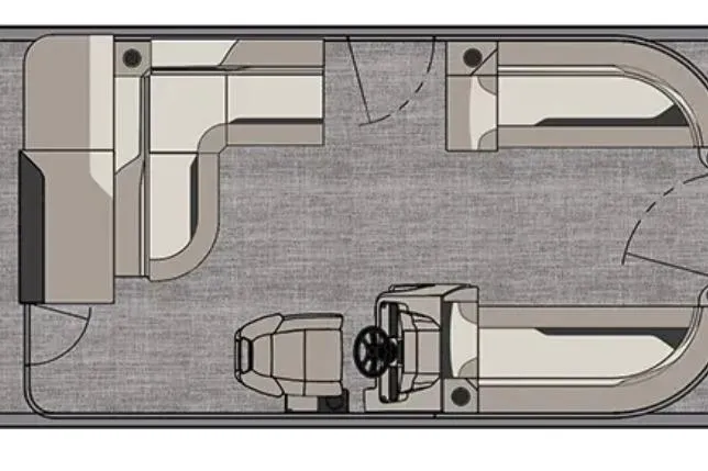 Slide: The Image of 2026 Avalon Venture 85 CR pontoon boat with luxurious seating and modern design. - 3
