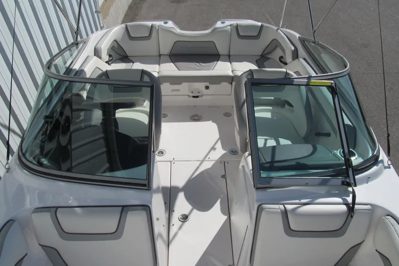 Slide: The Image of 2017 Yamaha Boats SX190 swim platform with sleek design and cup holders. - 10