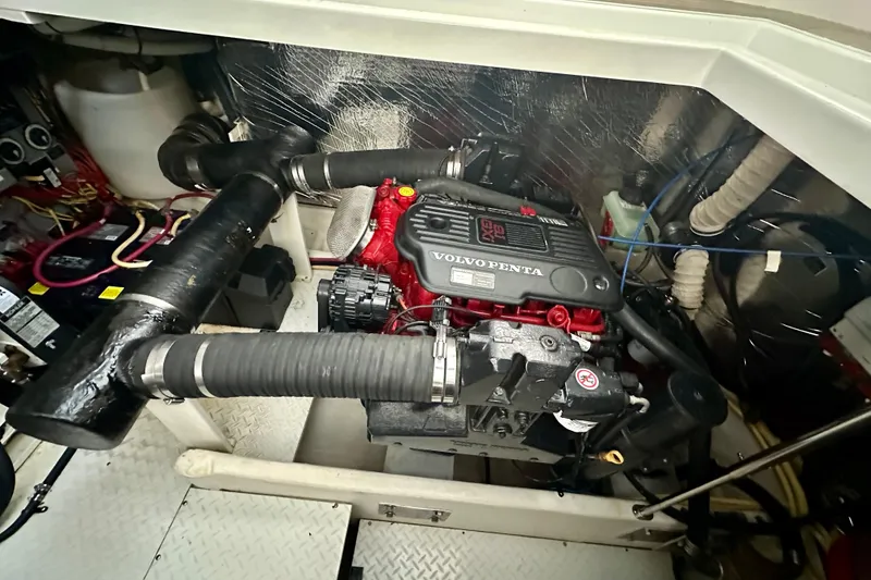 Slide: The Image of Engine room of 2009 Cruisers Yachts 460 Express with Volvo Penta engine. - 30