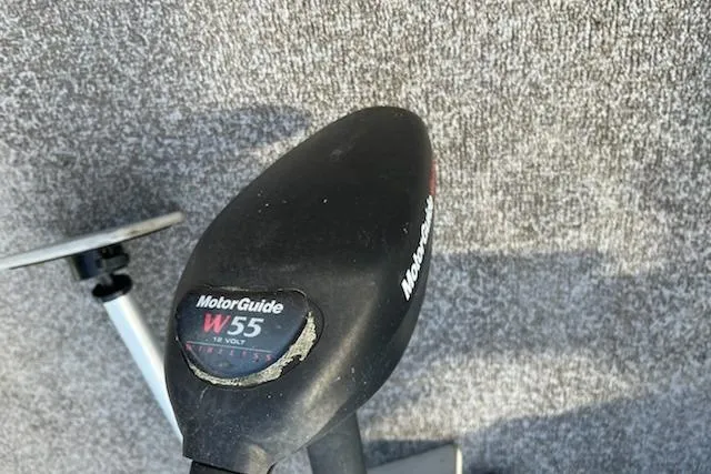 Slide: The Image of Trolling motor on 2019 Sun Tracker Bass Buggy 18 DLX boat, MotorGuide W55 model. - 13