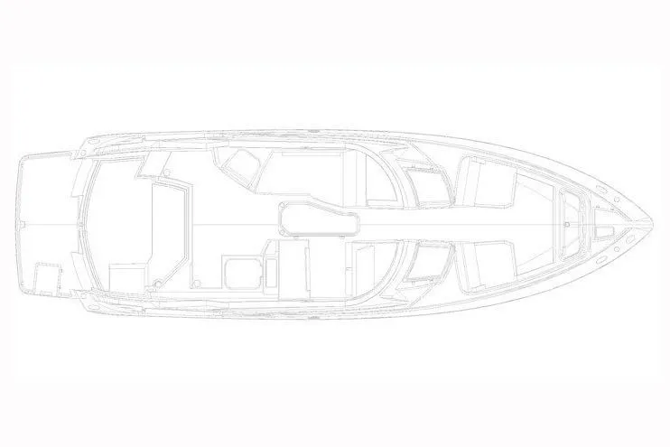 Slide: The Image of Storage compartment of 2018 Monterey 328SS Super Sport boat with various items inside. - 14