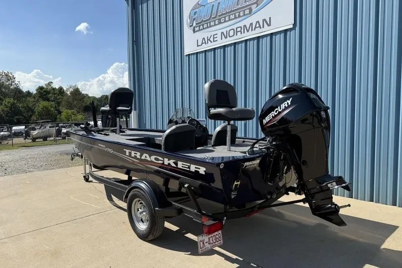 Slide: The Image of 2020 Tracker Pro 170 boat with Mercury engine at Lake Norman dealership. - 3