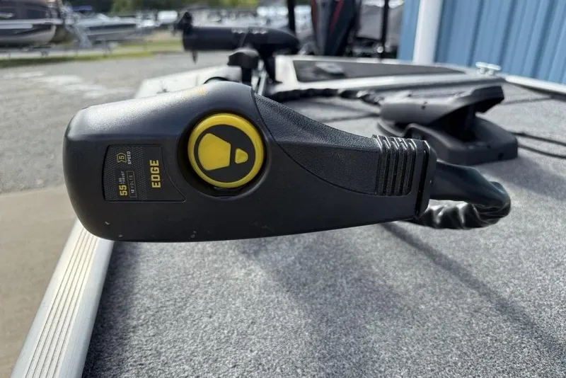 Slide: The Image of Trolling motor control on 2020 Tracker Bass Tracker Classic XL boat deck. - 13