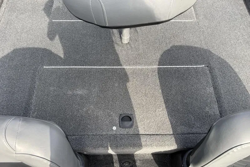 Slide: The Image of Interior view of 2020 Tracker Bass Tracker Classic XL boat seats and carpeted floor. - 20