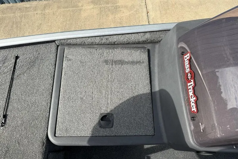 Slide: The Image of 2020 Tracker Bass Tracker Classic XL boat deck with storage compartment. - 6