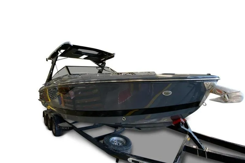 Slide: The Image of 2026 Cobalt A29 boat cockpit with modern controls and sleek design. - 6