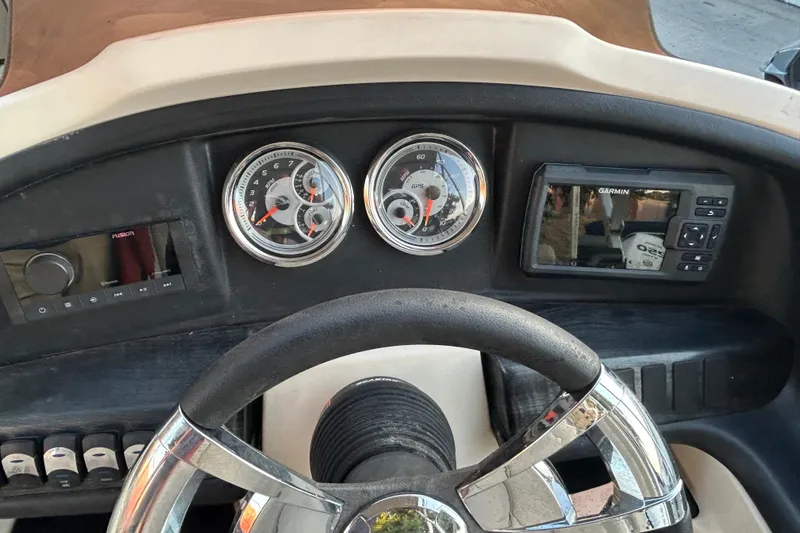 Slide: The Image of Luxurious interior of 2022 Avalon Catalina 2585 VRB pontoon boat with spacious seating. - 7