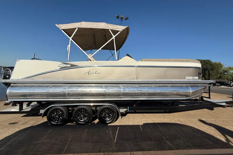 Slide: The Image of 2022 Avalon Catalina 2585 VRB boat, sleek design with metallic finish. - 72