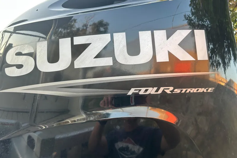 Slide: The Image of Dashboard of 2022 Avalon Catalina 2585 VRB boat with gauges and Garmin GPS. - 9