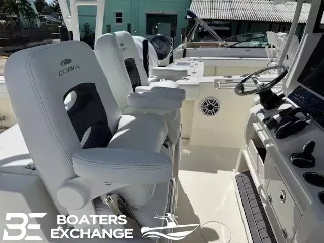 Slide: The Image of Interior view of the 2026 Cobia 320 Center Console boat. - 6