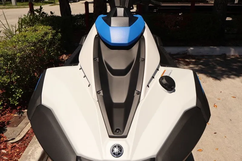 Slide: The Image of 2026 Yamaha WaveRunners Jetblaster parked in sunlight. - 12