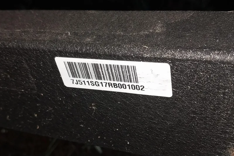 Slide: The Image of Barcode label on 2021 Tracker Super Guide V-16 SC boat component. - 38