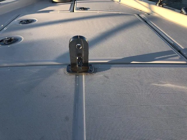 Slide: The Image of Deck of 2023 Beneteau Oceanis 46.1 sailboat with metal fitting. - 19