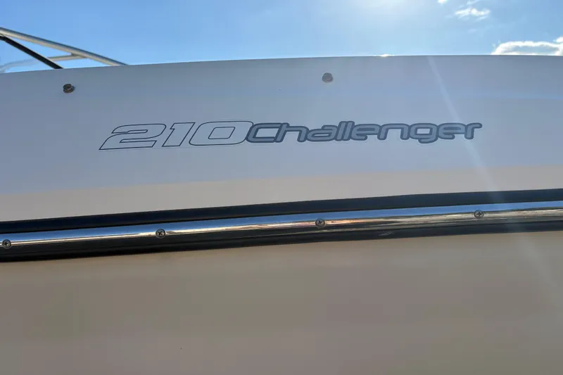 Slide: The Image of 2010 Sea-Doo 210 Challenger SE boat logo under sunny sky. - 6