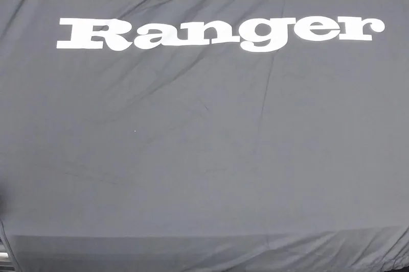 Slide: The Image of Cover with "Ranger" logo on a 2020 Ranger 2500LS boat. - 70