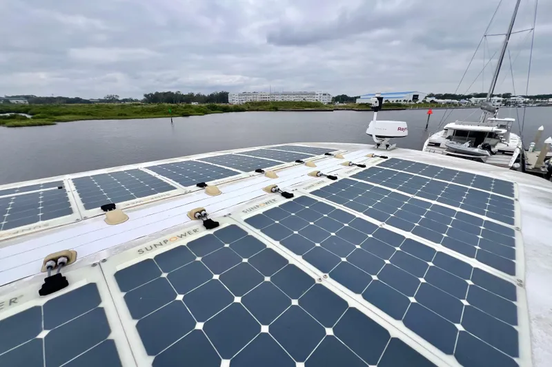 Slide: The Image of Fuel and waste tank caps on a 2019 Aquila 44 boat. - 122