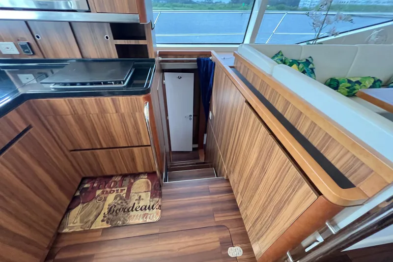 Slide: The Image of Luxurious bathroom in 2019 Aquila 44 yacht with wooden accents and modern fixtures. - 82