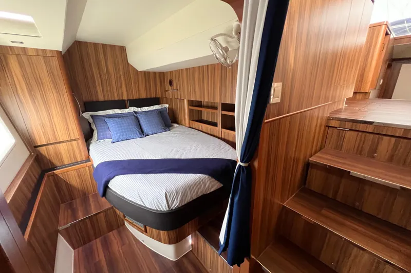 Slide: The Image of Luxurious interior of 2019 Aquila 44 yacht with wooden finishes and modern design. - 83