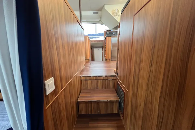 Slide: The Image of Luxurious interior of 2019 Aquila 44 yacht featuring a bedroom and bathroom. - 90