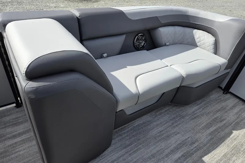 Slide: The Image of Luxurious seating on 2026 Godfrey Sweetwater 2086 C pontoon boat, featuring modern design and comfort. - 35