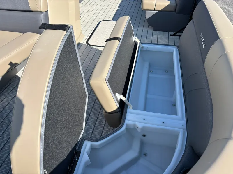 Slide: The Image of Open storage compartment on Viaggio V20C boat, year 2026. - 25
