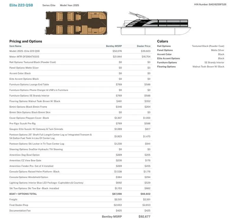 Slide: The Image of Bentley Pontoons 223 Elite QSB 2026 - 5