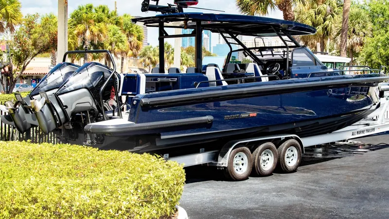 Slide: The Image of 2023 BRABUS Shadow 900 ST boat on a trailer. - 4