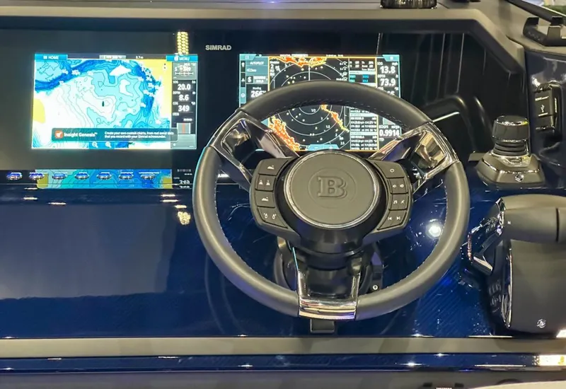 Slide: The Image of BRABUS Shadow 900 ST 2023 dashboard with advanced navigation displays and steering wheel. - 10