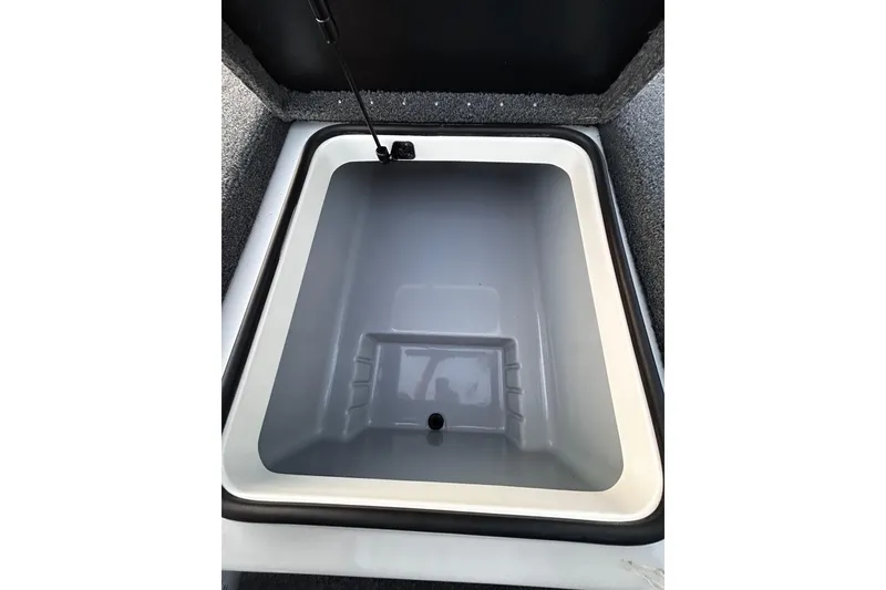 Slide: The Image of 2024 Triton 179 TrX livewell interior, featuring a spacious, durable design. - 16